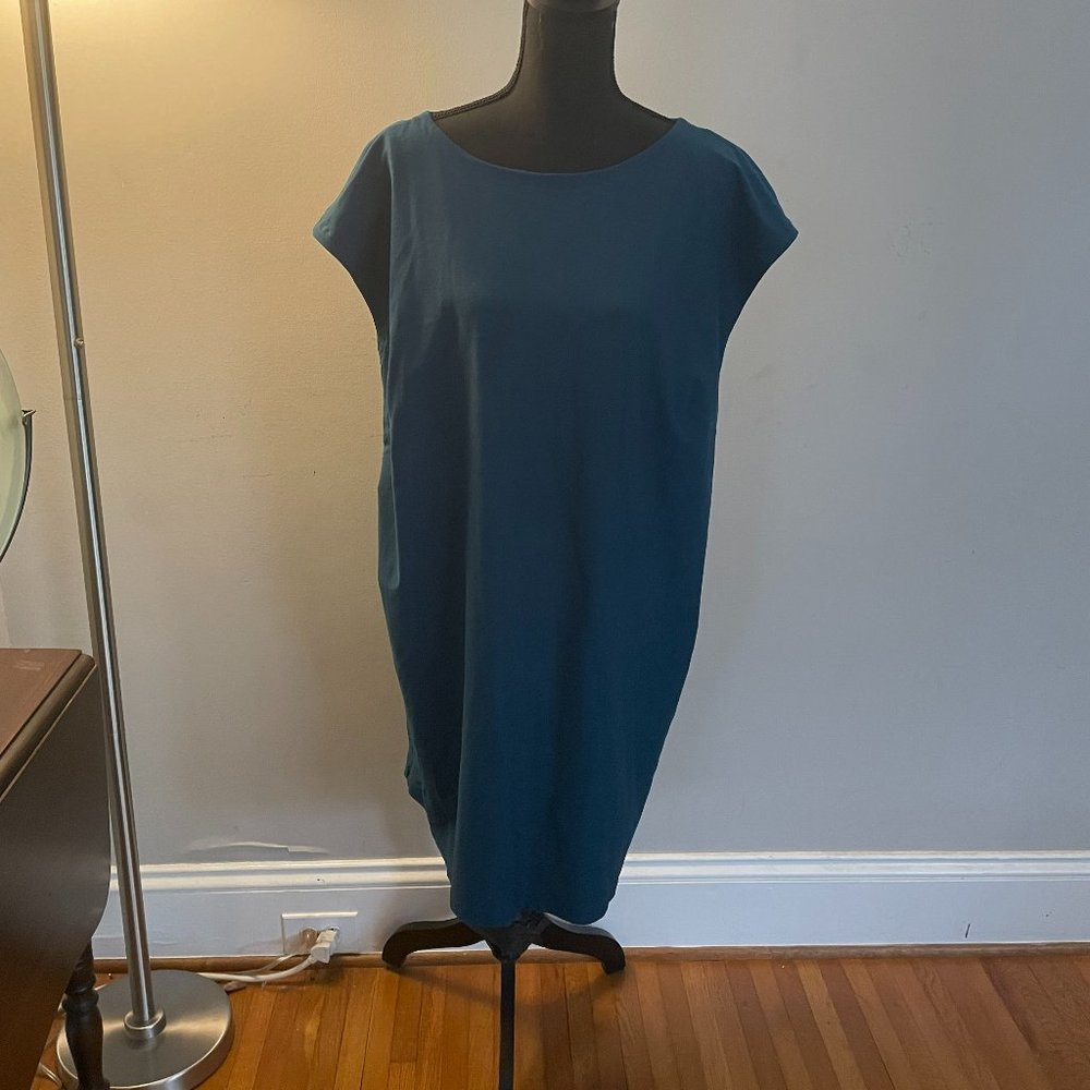 Eileen Fisher Teal Shift Dress